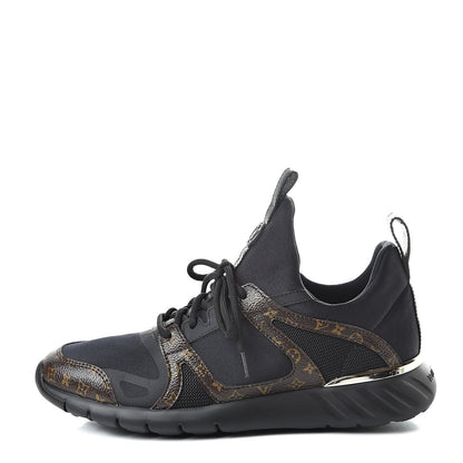 Louis Vuitton Technical Nylon Monogram Rubber Aftergame Sneakers 38 Black 1 of 9