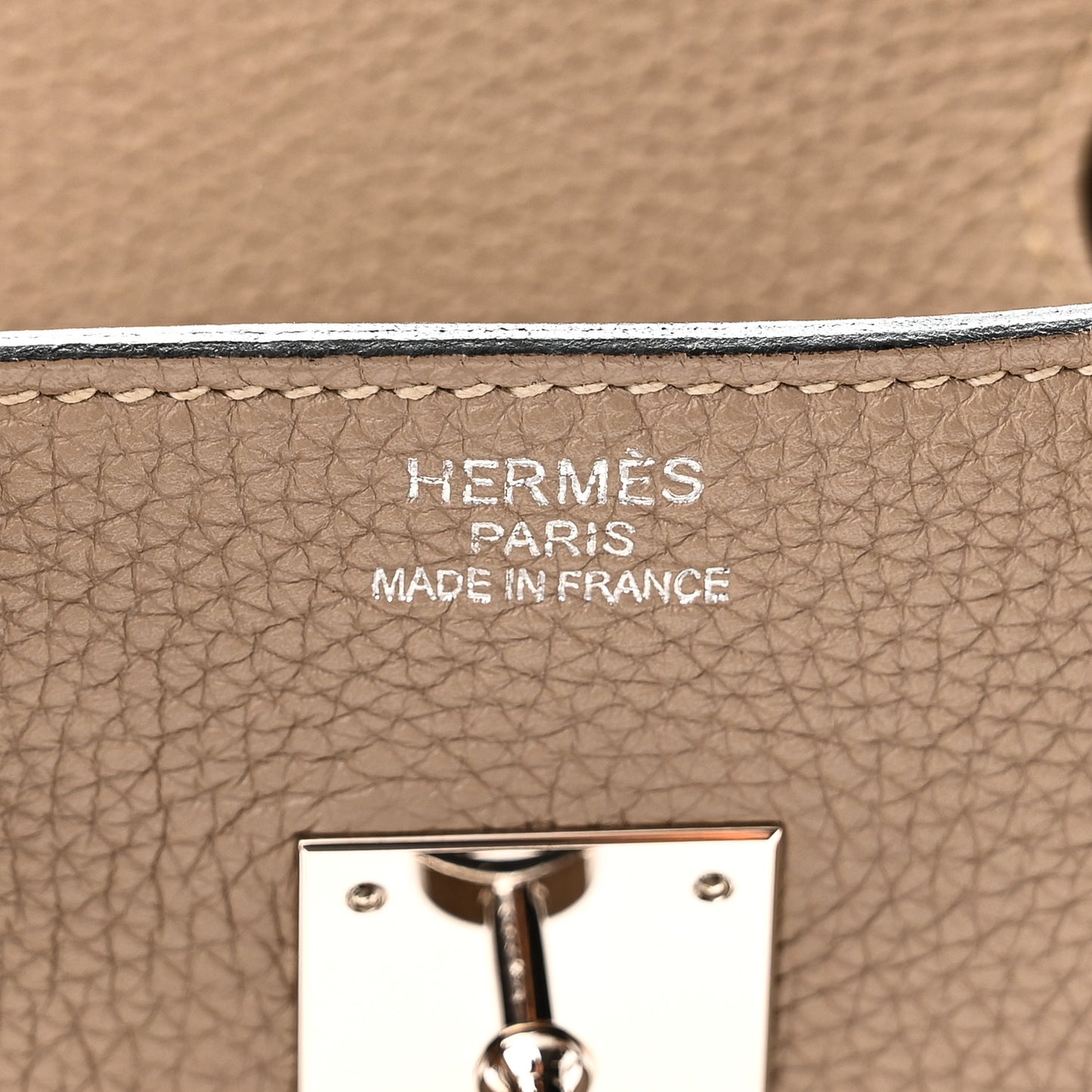 Taurillon Clemence Birkin 35 Gris Tourterelle