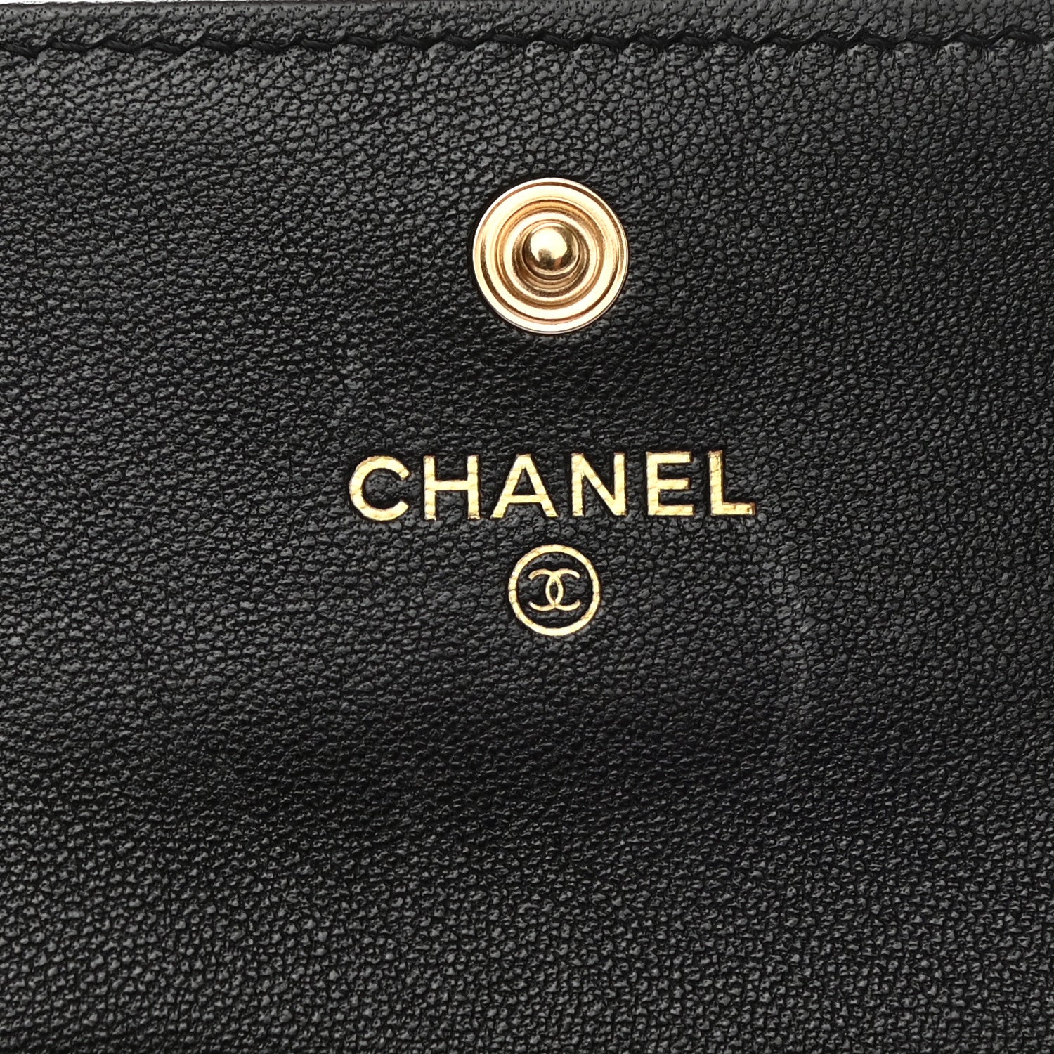Chanel Lambskin Quilted Chanel 19 Flap Card Holder Black 6 of 9