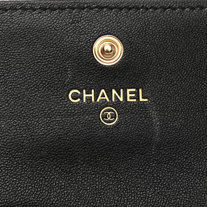 Chanel Lambskin Quilted Chanel 19 Flap Card Holder Black 6 of 9