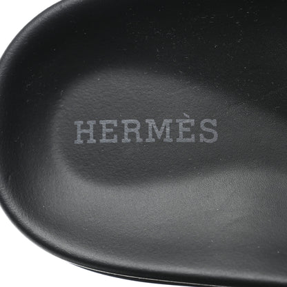 Hermes Calfskin Womens Chypre Sandals 37.5 Black 7 of 9