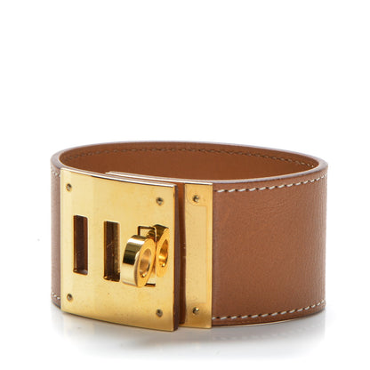 Hermes Natural Barenia Kelly Dog Cuff Fauve 1 of 5