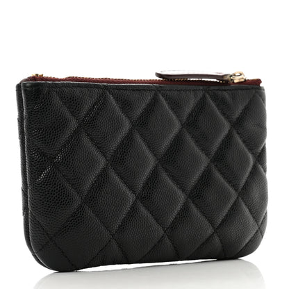 Chanel Caviar Quilted Small Cosmetic Case Black 3 of 9