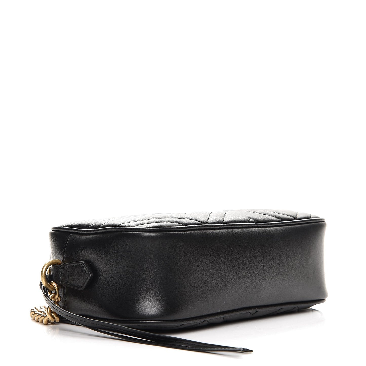 Calfskin Matelasse Small GG Marmont Chain Shoulder Bag Black