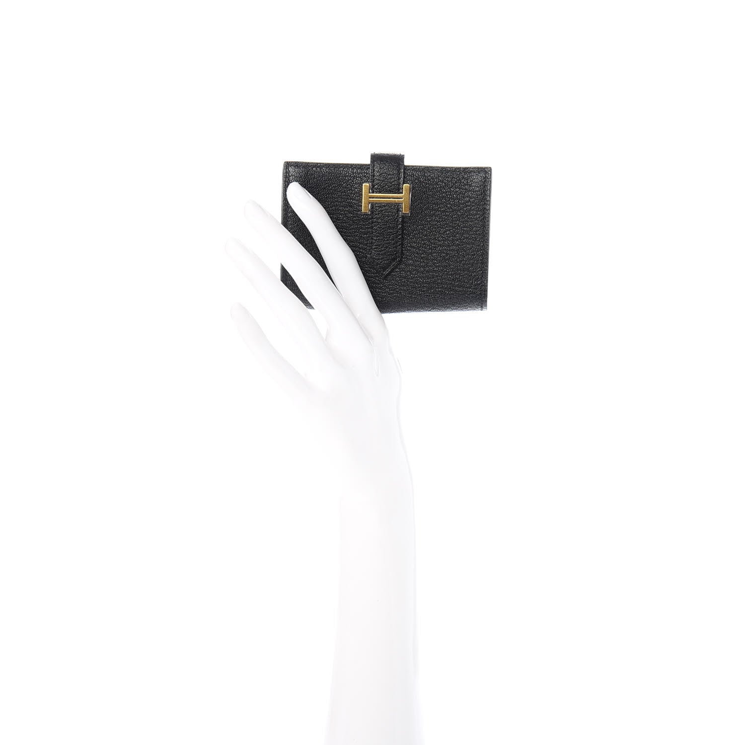 Hermes Chevre Mysore Mini Bearn Wallet Black 2 of 7