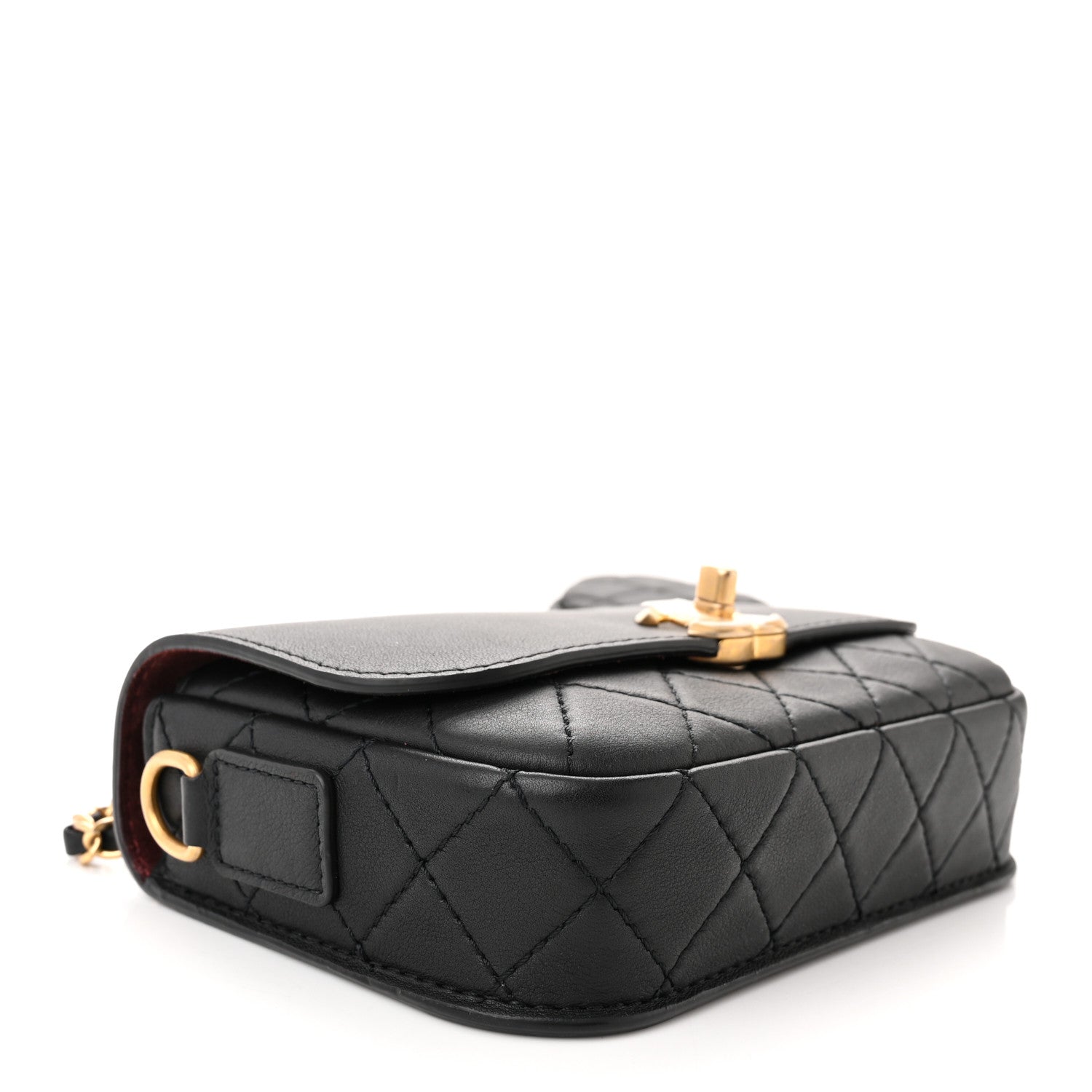 Chanel Calfskin Quilted Multi Pouching Flap And Coin Purse Black 5 of 11