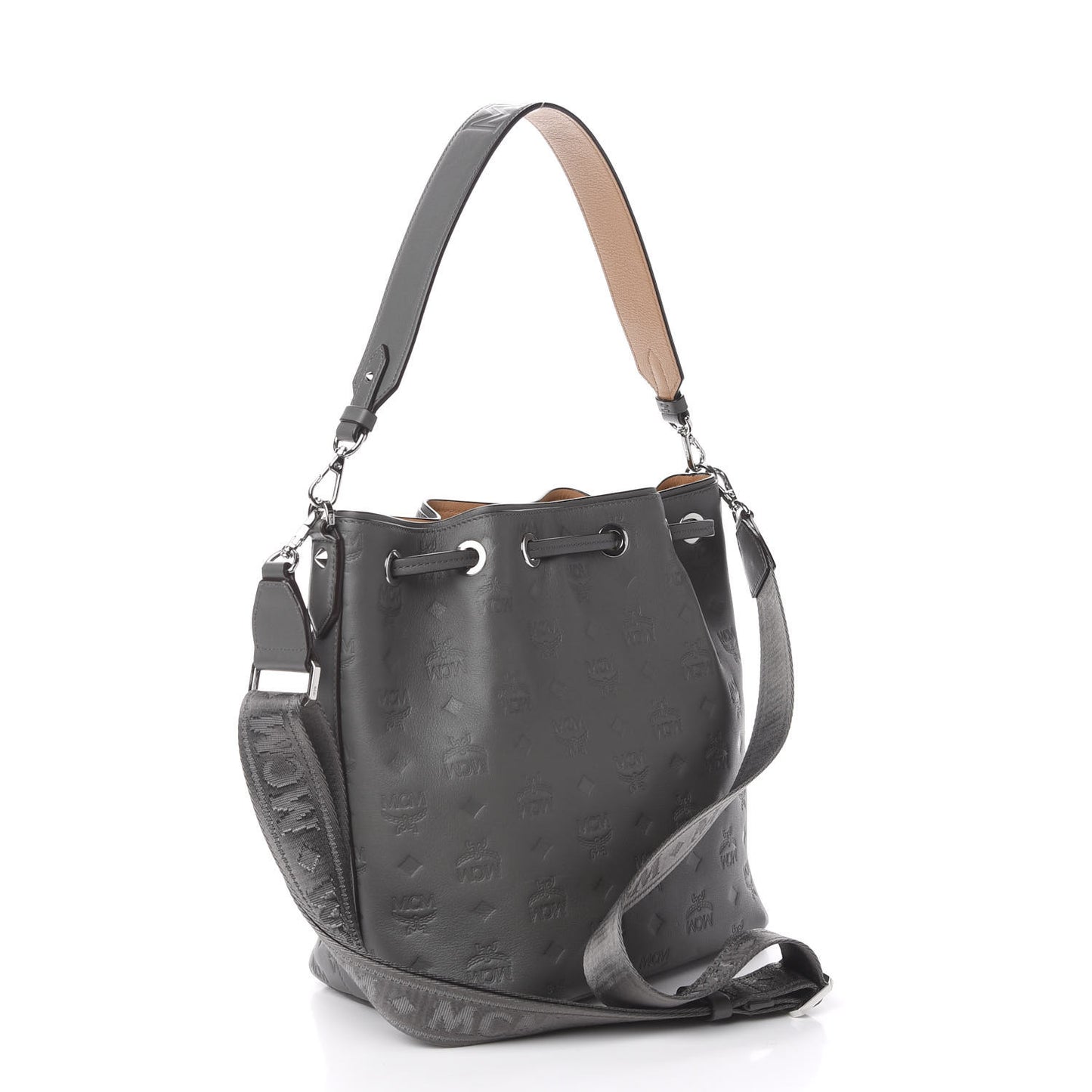 Calfskin Ottomar Monogram Small Essential Bucket Charcoal