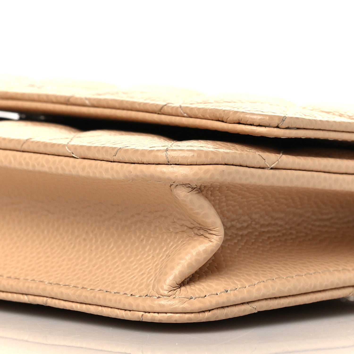 Chanel Caviar Quilted Wallet On Chain WOC Beige 9 of 11