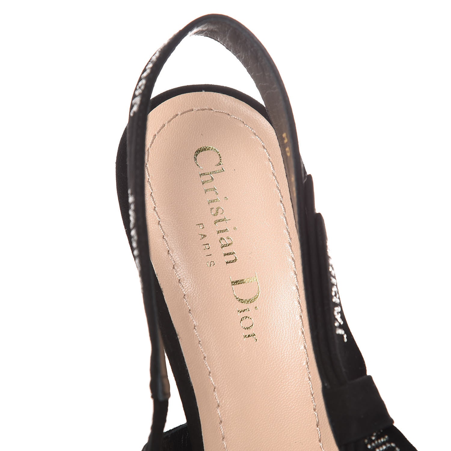 Christian Dior Mesh Plumetis Crystal Suede J'Adior Slingback 65mm Pumps 42 Nude Black 7 of 10