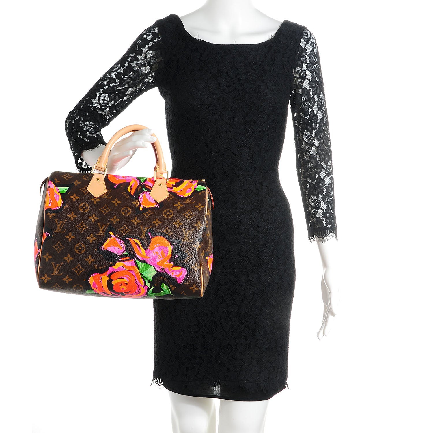Louis Vuitton Monogram Roses Speedy 30 2 of 7
