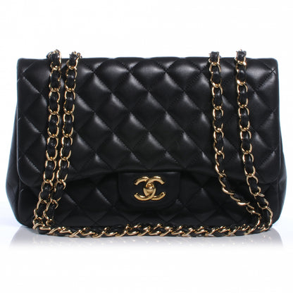 Chanel Lambskin Jumbo Single Flap Black 1 of 7