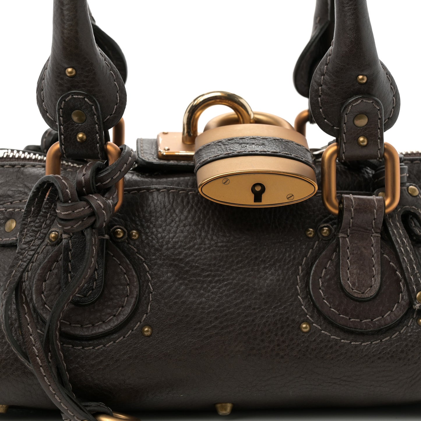 Calfskin Small Paddington Satchel Brun