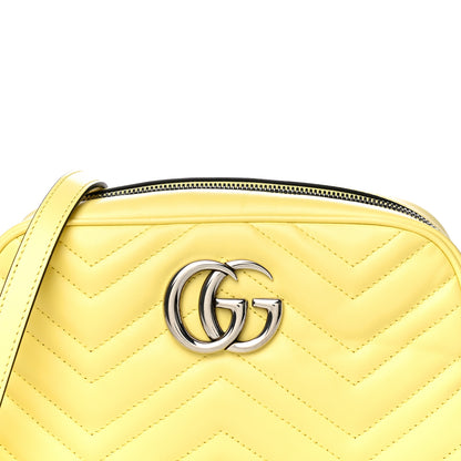 Gucci Calfskin Matelasse Small GG Marmont Chain Shoulder Bag Banana 10 of 13