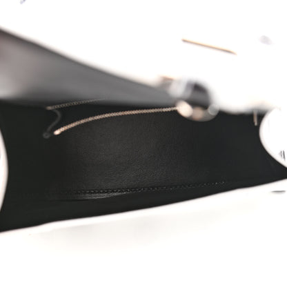 Balenciaga Smooth Calfskin Spray Polka Dot Small Hourglass Top Handle Bag White Black 5 of 10