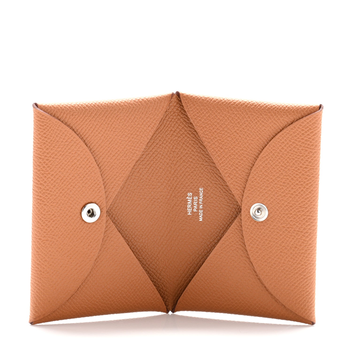 Hermes Epsom Calvi Card Case Gold 5 of 8