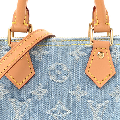 Louis Vuitton Monogram Denim Nano Speedy Sky Blue 7 of 9