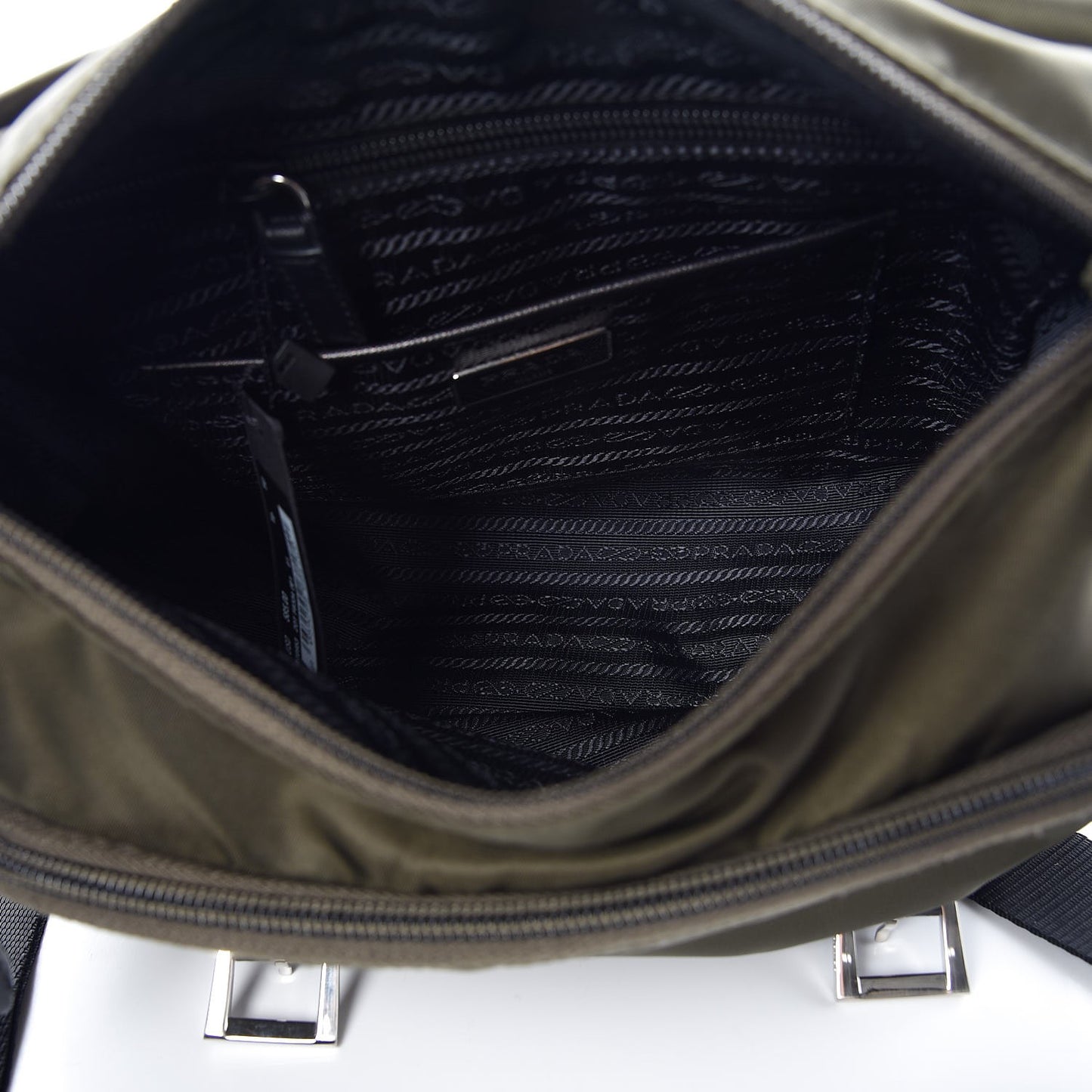 Tessuto Nylon Saffiano Messenger Bag Mimetico