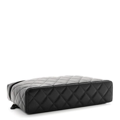 Chanel Caviar Quilted Large Top Handle Slim Vanity With Chain Black 3 of 9