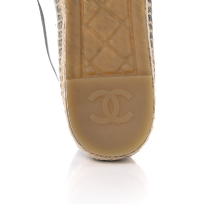 Chanel Mesh Grosgrain CC Espadrilles 39 Grey 10 of 15