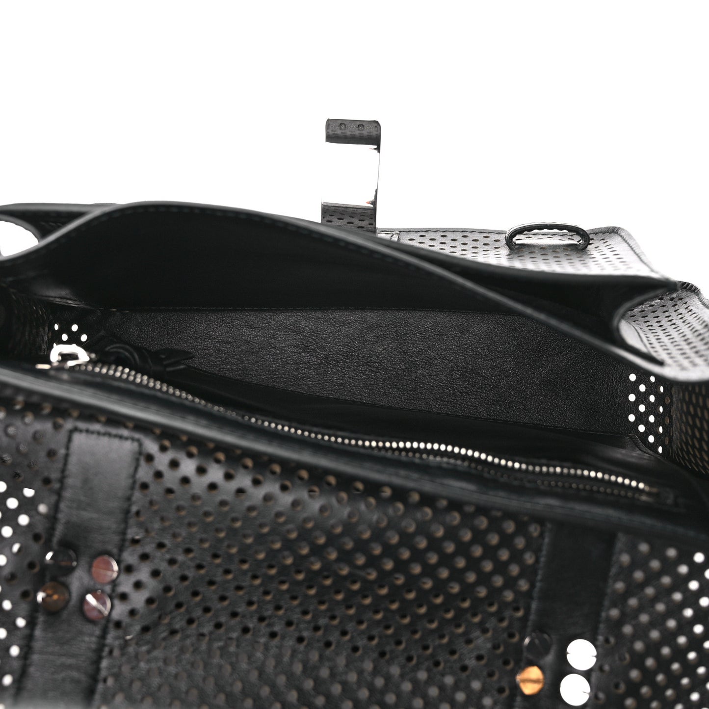 Grained Calfskin Tiny PS1 Satchel Black