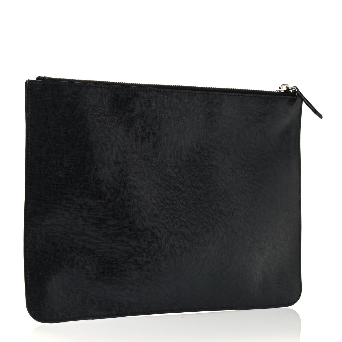 Vitello Elite Flamingo Mink Karlito Studded Pouch Black White Plaster
