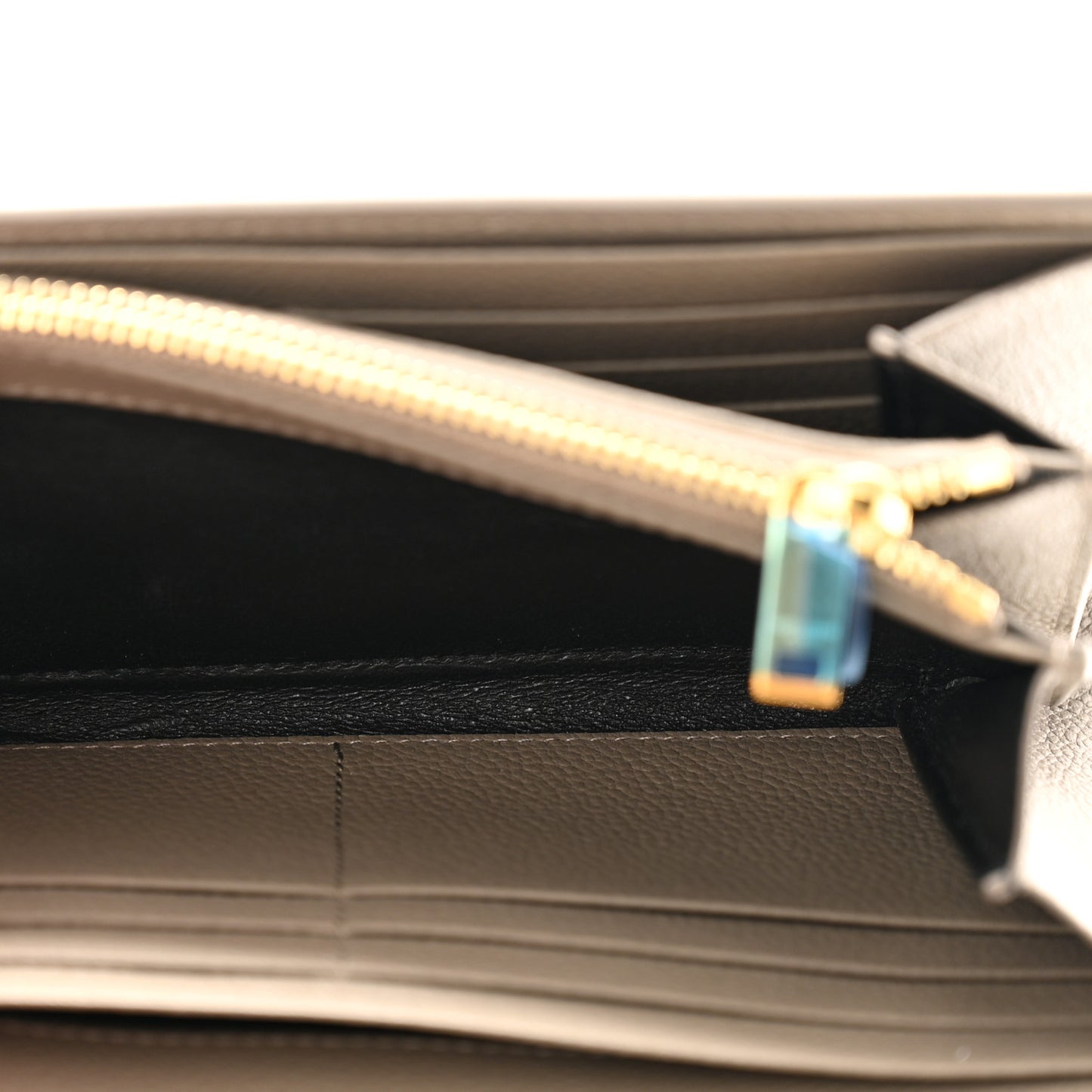 Grained Calfskin Monogram Large Flap Wallet Earth