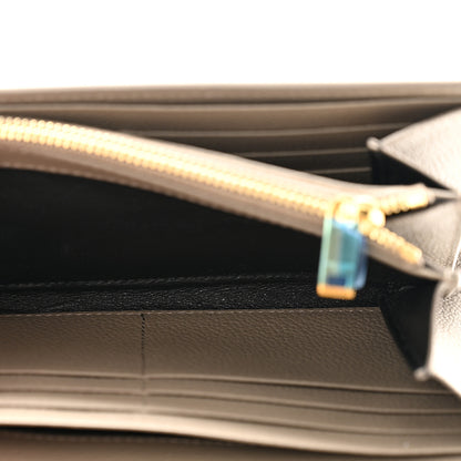 Saint Laurent Grained Calfskin Monogram Large Flap Wallet Earth 6 of 8