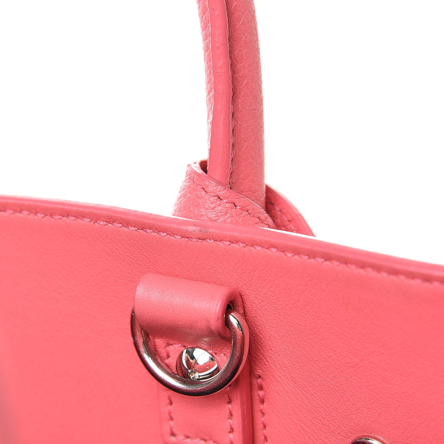 Grained Calfskin Nano Sac De Jour Rose Clair