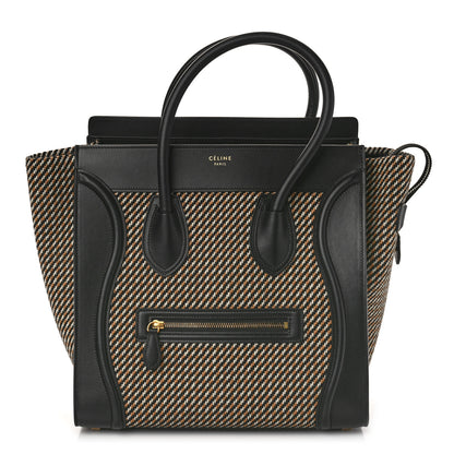 Celine Twill Smooth Calfskin Mini Luggage Dune Black 1 of 8