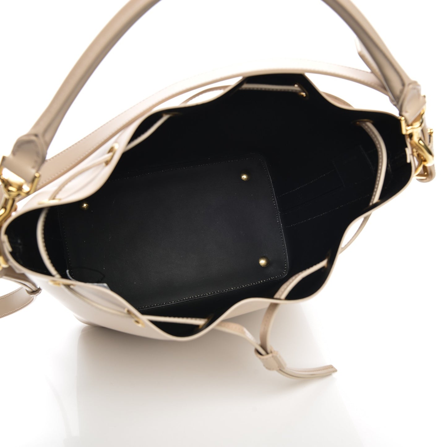 Calfskin Medium Emmanuelle Bucket Bag Nude Powder