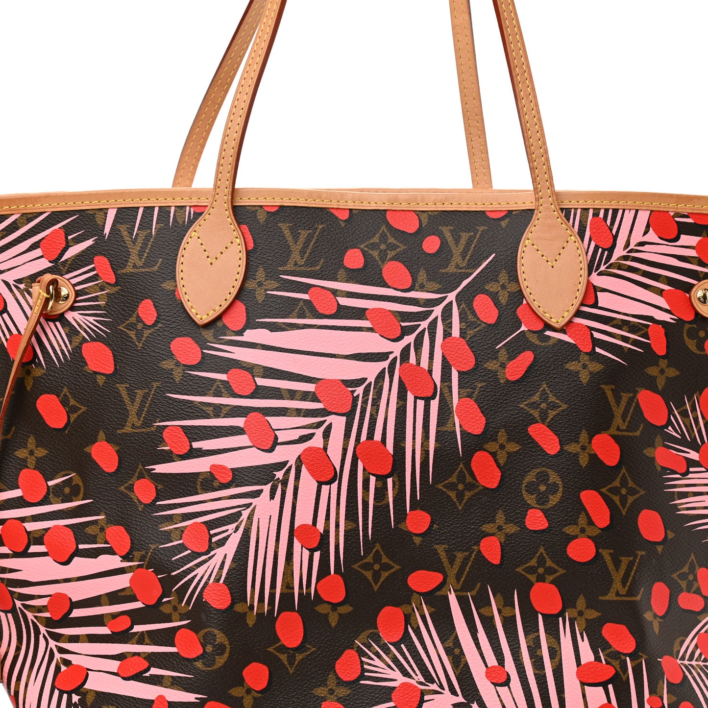 Monogram Jungle Dots Neo Neverfull MM Sugar Pink Poppy