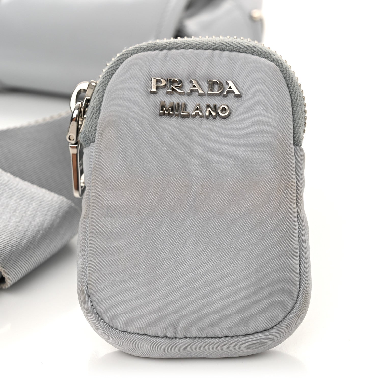 Prada Nappa Re-Nylon Double Pocket Buckle Shoulder Bag Fiordaliso 17 of 17