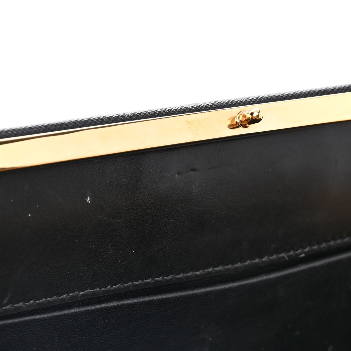 Saffiano City Calfskin Light Frame Bag Black