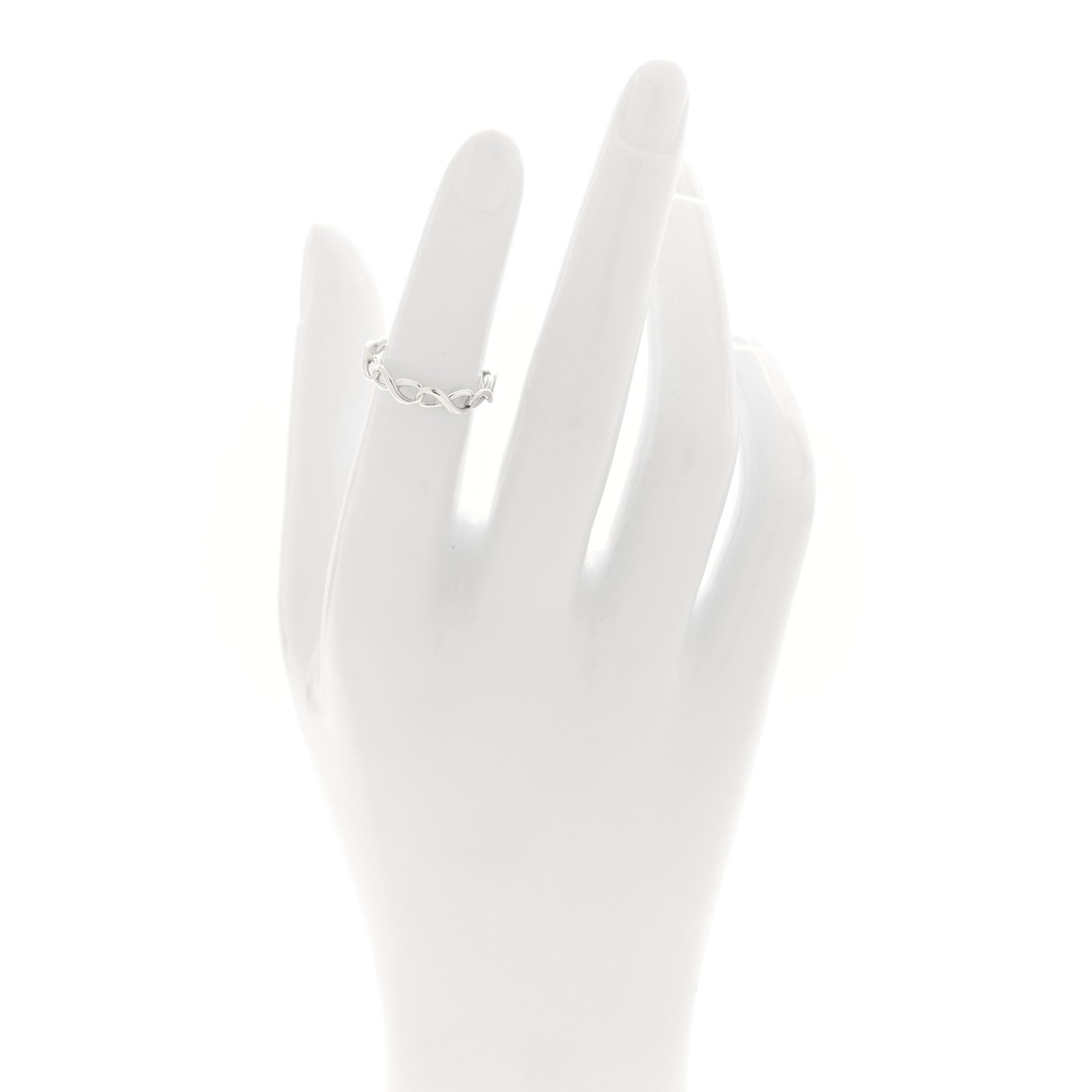 Tiffany Sterling Silver Narrow Infinity Band Ring 47 4.25 2 of 4