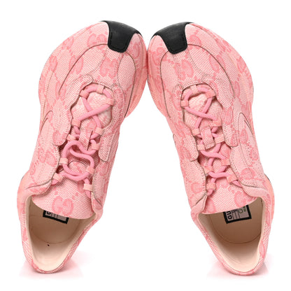 Gucci Ultralight Plume Calfskin Monogram Printed Womens Gucci Run Sneakers 39 Pale Pink 2 of 10