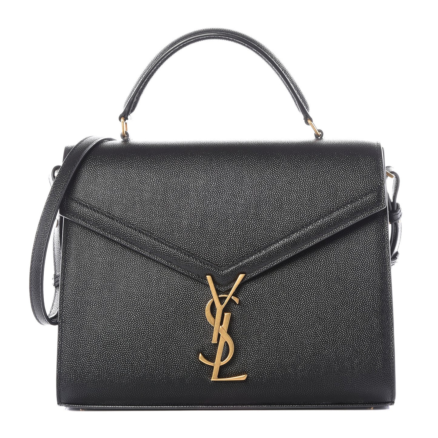 Grain de Poudre Medium Classic Monogram Cassandra Top Handle Black Rouge Legion
