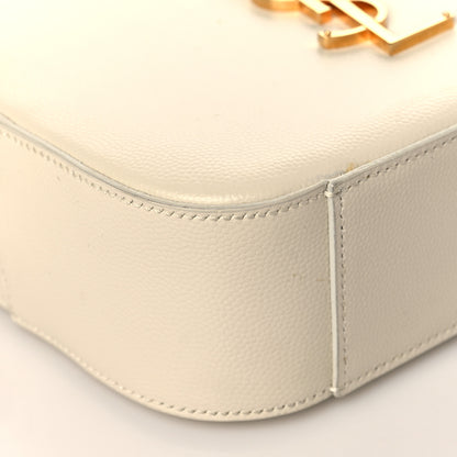 Saint Laurent Grain De Poudre Small Classic Monogram Camera Bag White 8 of 12