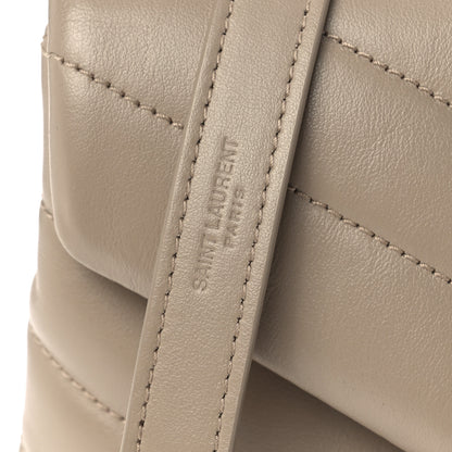 Saint Laurent Calfskin Y Quilted Monogram Small Loulou Chain Satchel Dark Beige 9 of 14