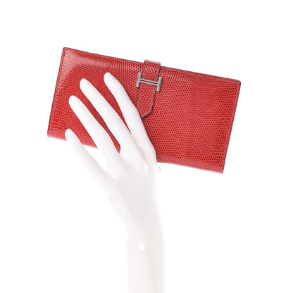 Hermes Lizard Bearn Gusset Wallet 2 of 8
