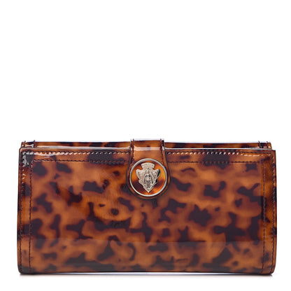 Gucci Patent Hysteria Continental Wallet Tortoise Brown 1 of 8