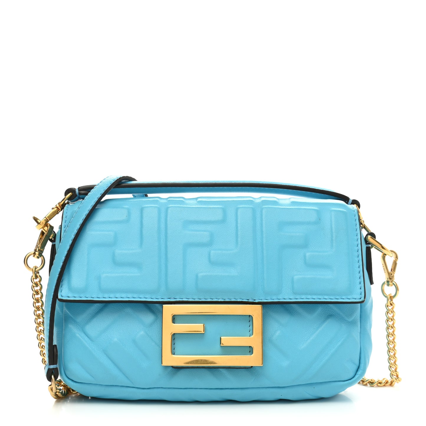 Nappa FF 1974 Embossed Mini Baguette Pool