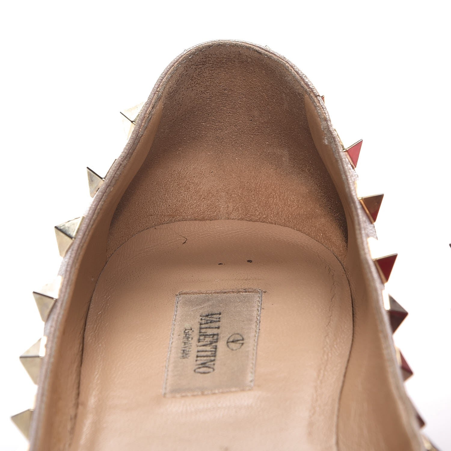 Valentino Garavani Patent Nappa Rockstud Ballerina Flats 38 Framboise Poudre 14 of 21