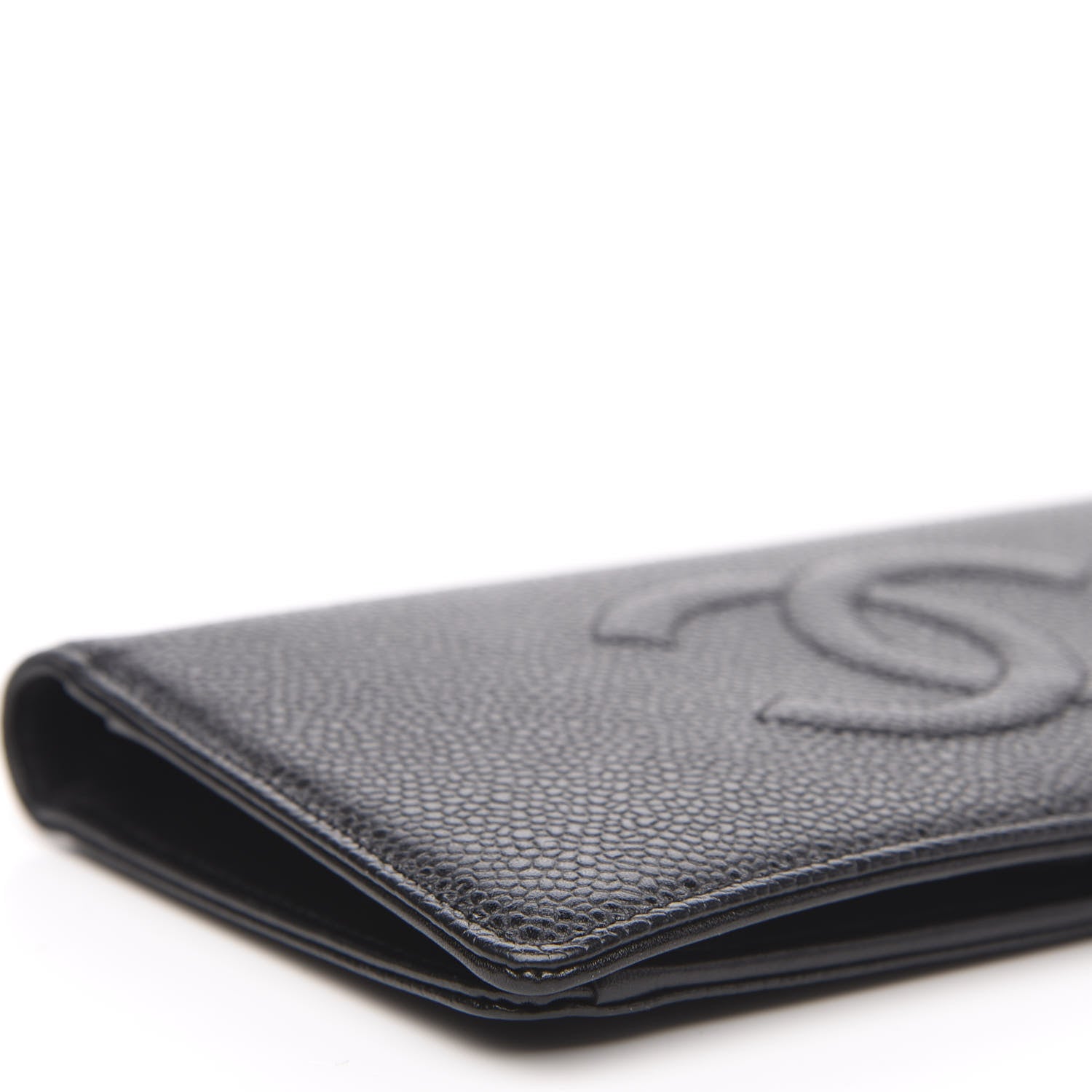 Chanel Caviar Timeless CC Yen Wallet Black 9 of 13