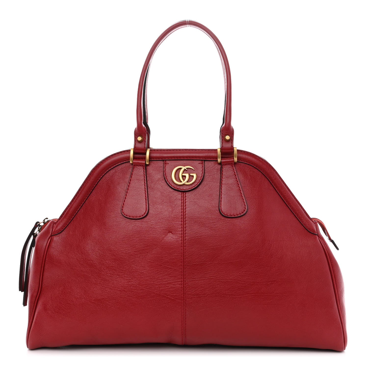 Gucci Calfskin Large Re(Belle) Top Handle Bag Red 1 of 10