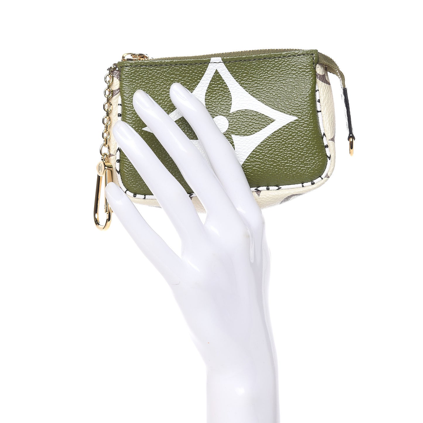 Monogram Giant Micro Pochette Accessories Kaki White