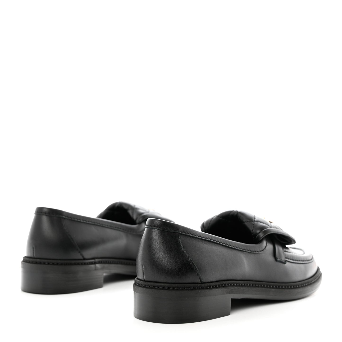 Lambskin Quilted CC Turnlock Loafers 39.5 Black