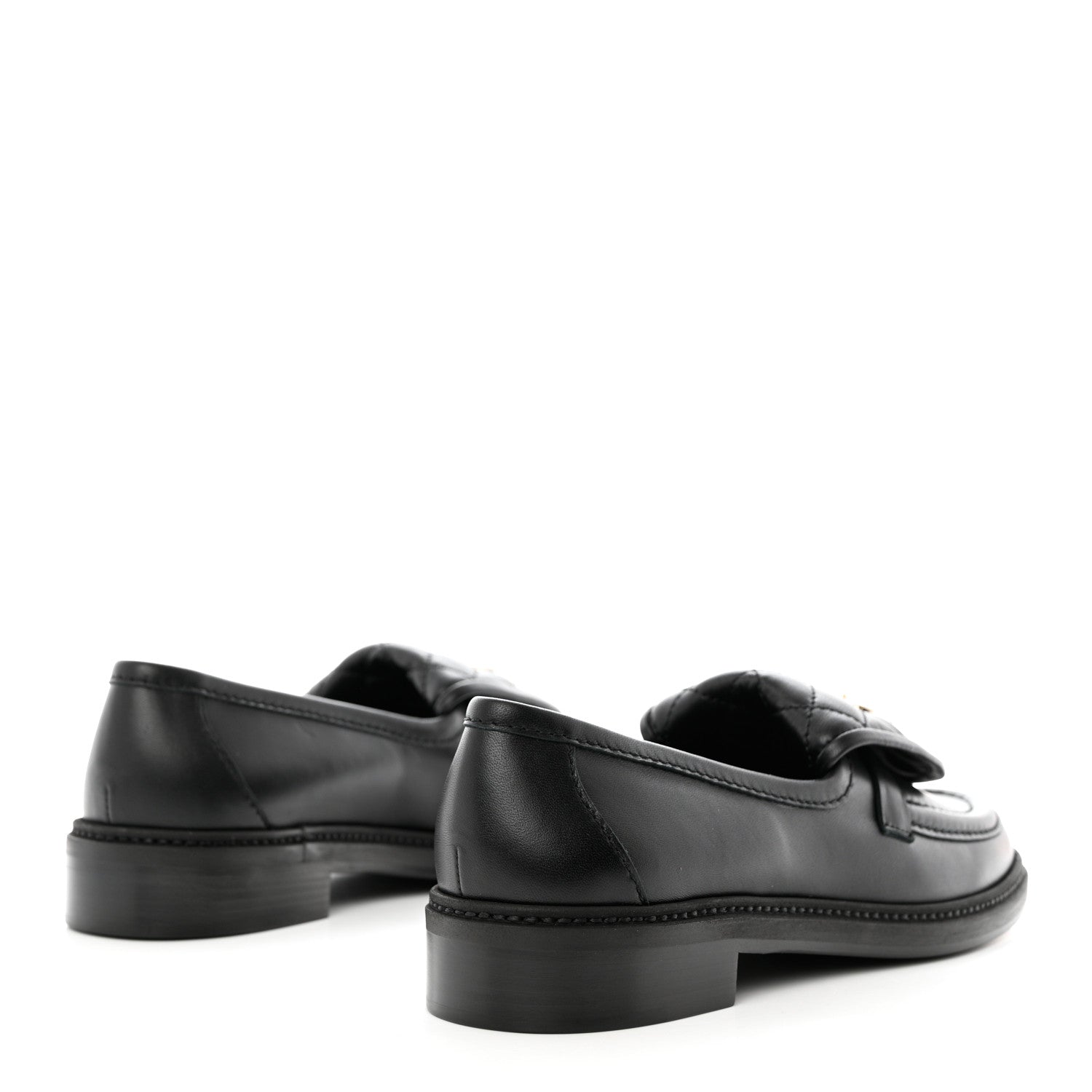 Chanel Lambskin Quilted CC Turnlock Loafers 39.5 Black 4 of 9
