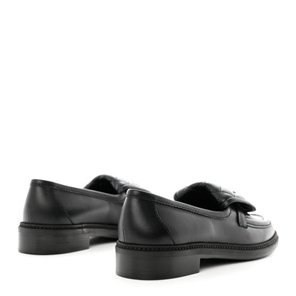 Chanel Lambskin Quilted CC Turnlock Loafers 39.5 Black 4 of 9