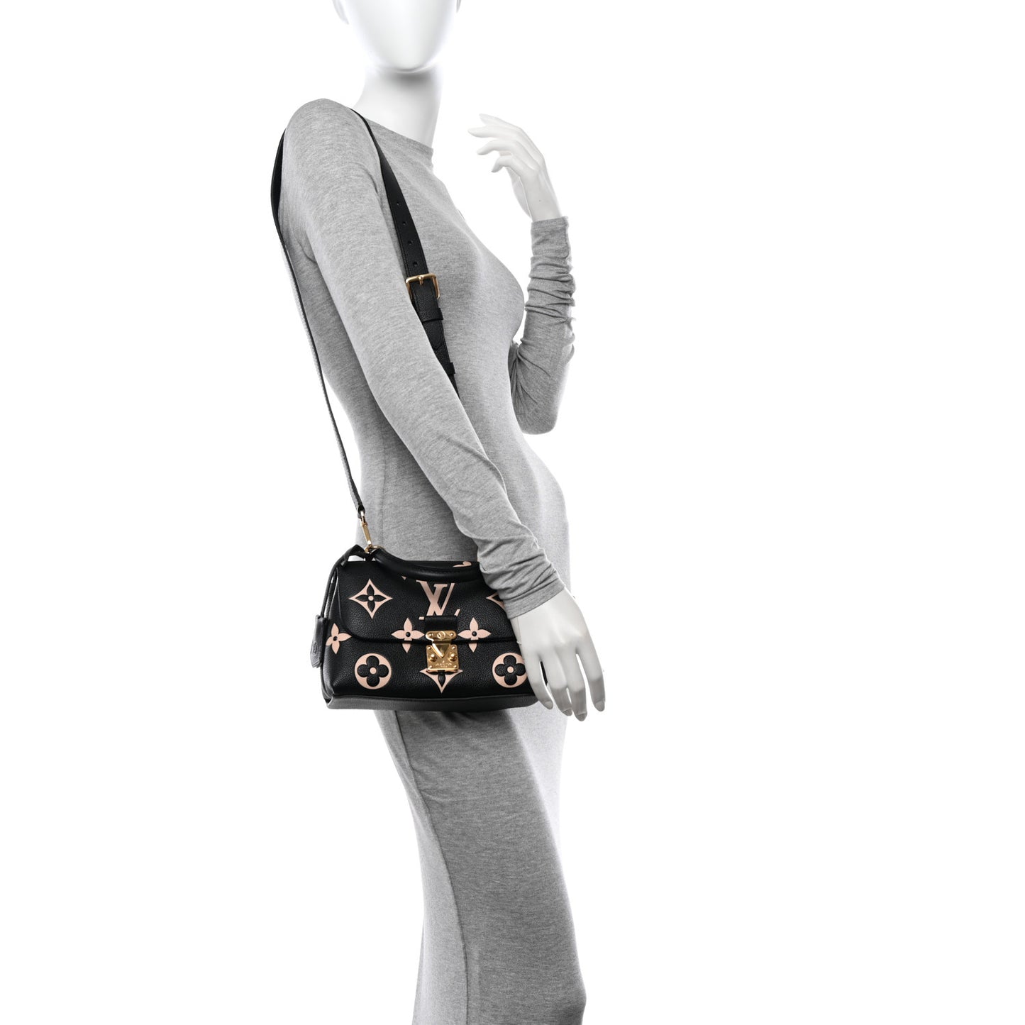Empreinte Monogram Giant Madeleine BB Black Beige
