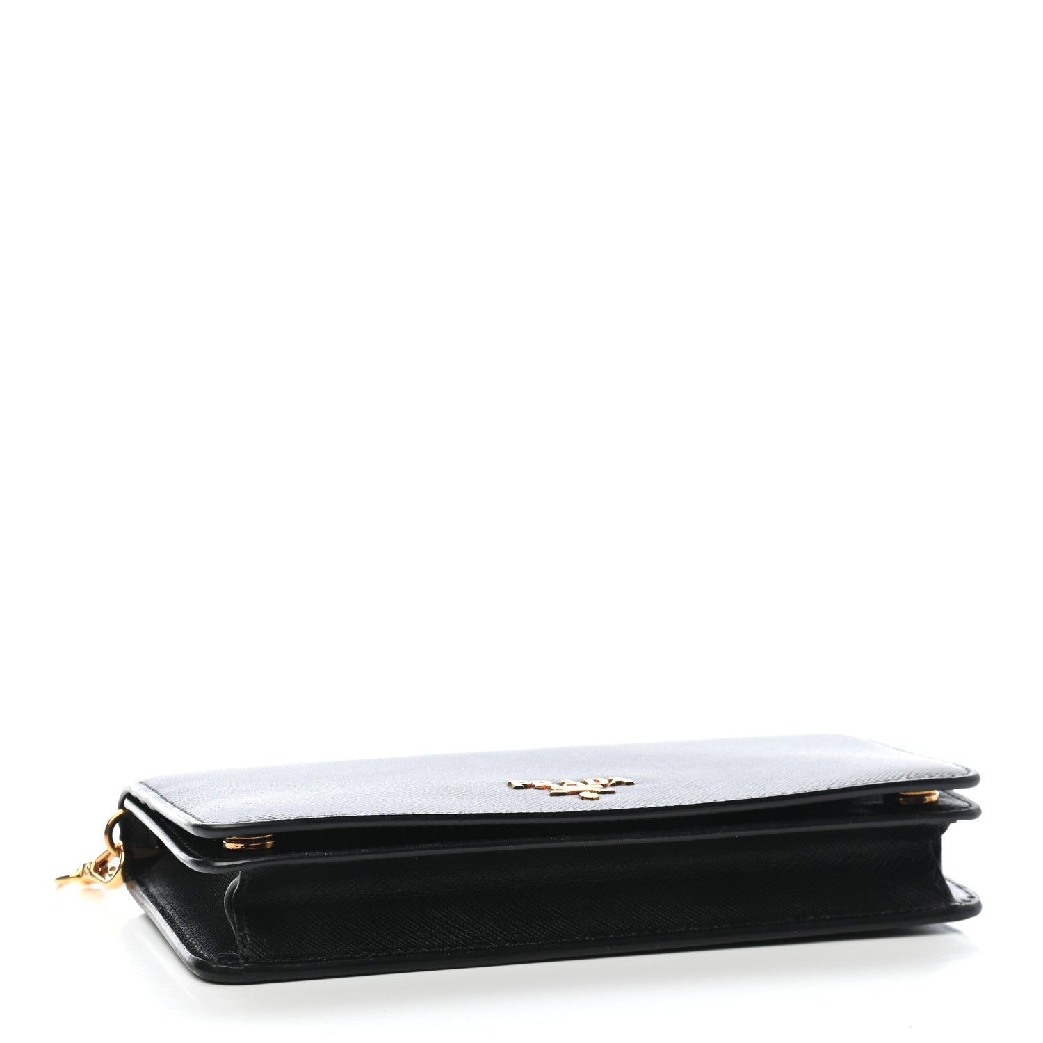 Prada Saffiano Metal Oro Mini Bag Black 6 of 15